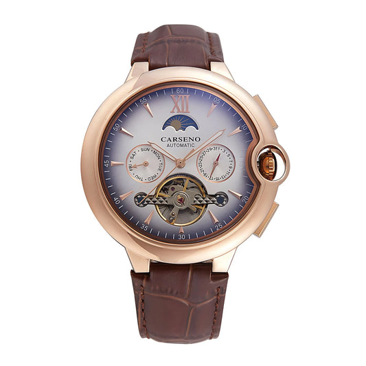 Carseno 831 Star Moon Triangle Tourbillon Automatic Multi-Function Mechanical Watch