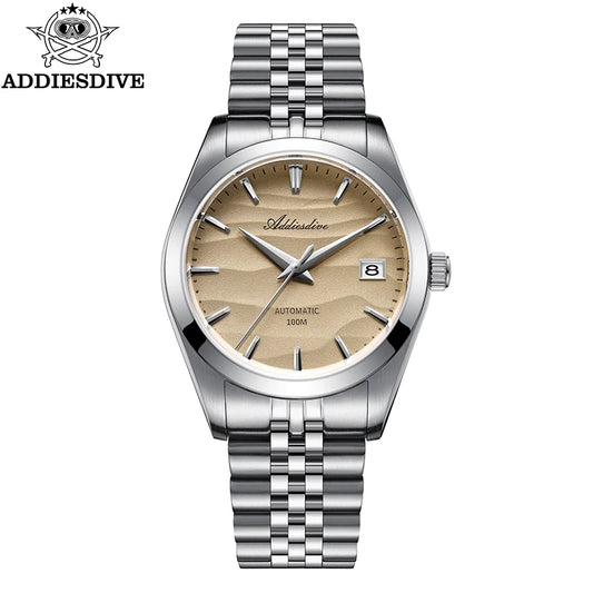 Men's 39mm Sand Dial Luxury Automatic Mechanical Watch with Sapphire Glass and 200M Water Resistance, NH35 Movement