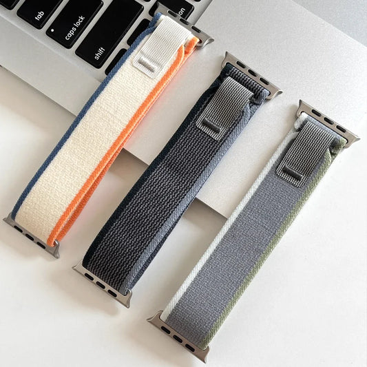 Apple Watch Band Strap for 49mm, 46mm, 44mm, 45mm, 40mm, 41mm, 42mm - Trail Loop Bracelet for Apple Watch Series 10, 9, 8, 7, 6, 5, 4, 3, SE